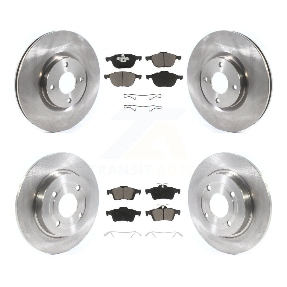 Front & Rear Disc Brake Rotors + Ceramic Pad Kit For 2018-2022 Ford EcoSport AWD