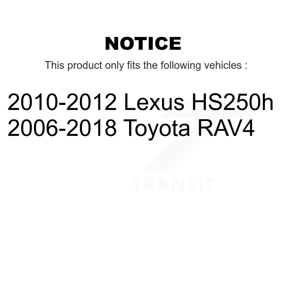 Autoshack Rear Brake Kit Replacement for 2006-2018 Toyota RAV4 2010 Autoshack Rear Brake Kit Replacement for 2006-2018 Toyota RAV4 2010
