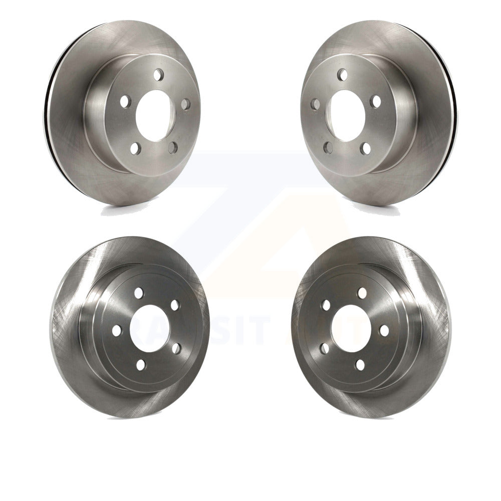 A-Premium Rear Disc Brake Rotors Set For Jeep Wrangler TJ & Liberty – Solid Rotors, 11.22" Diameter, 5-Lug-795452