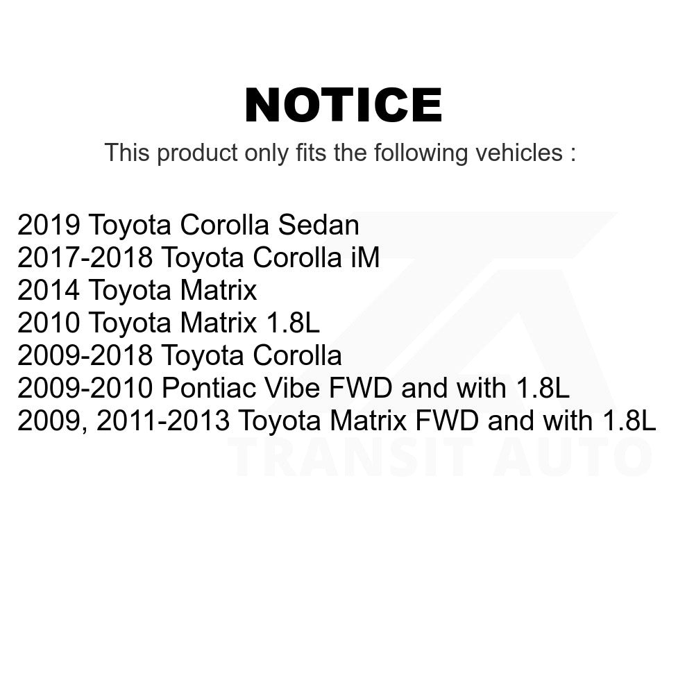 512403 Rear Wheel Bearing & Hub Assembly – Fits Toyota Corolla 2009-2018 – Lifetime Warranty