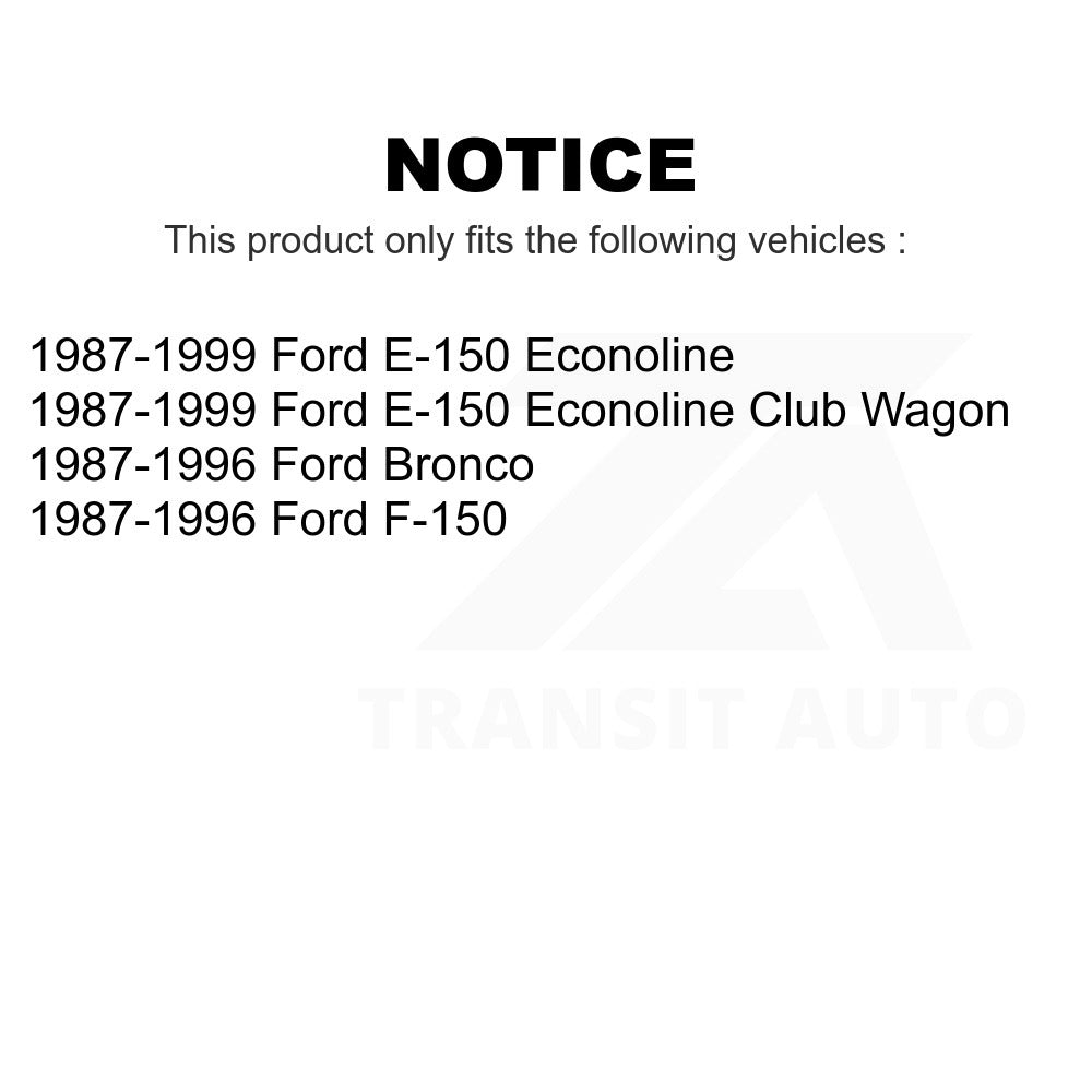 TRQ Rear Brake Drum Pair For Ford Bronco, F150, E150 (1987-1999) - Direct Replacement BRA19704