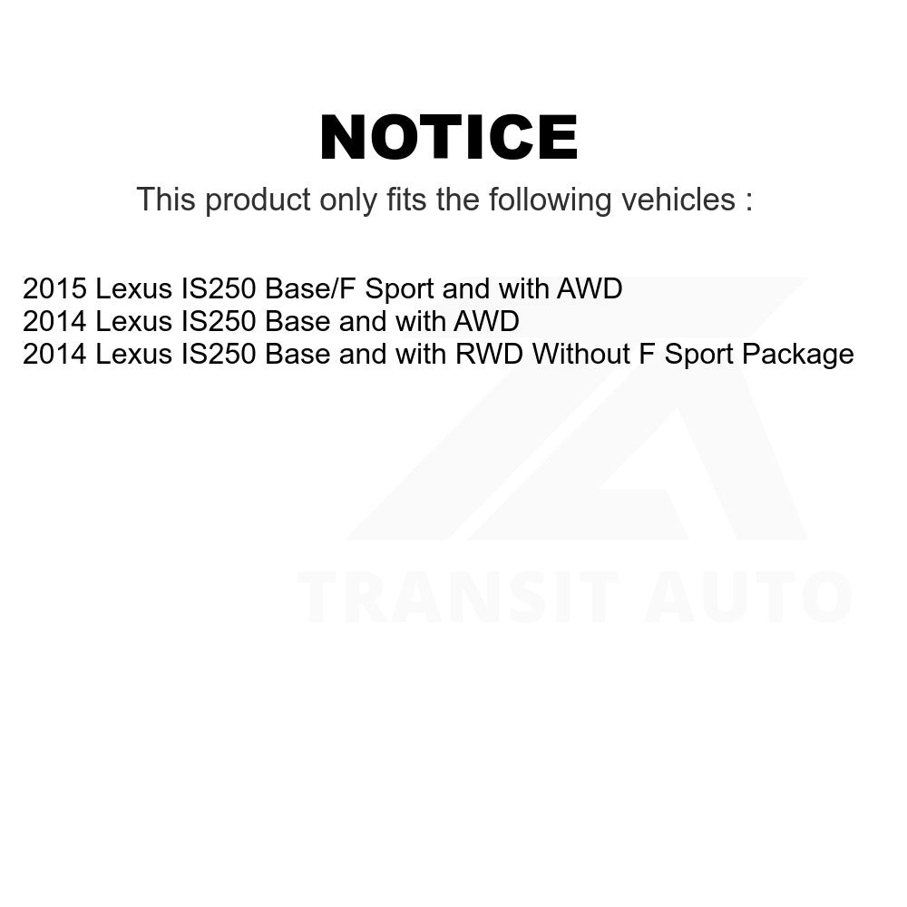 2014 lexus is250 f sport hot sale brake pads