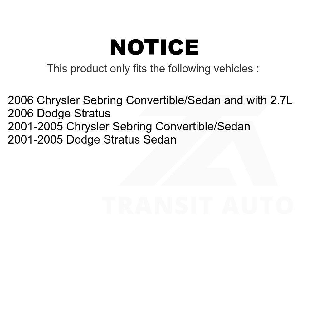 Rear Ceramic Brake Pads With Hardware – Fits Chrysler Sebring, Intrepid, Dodge Stratus & More