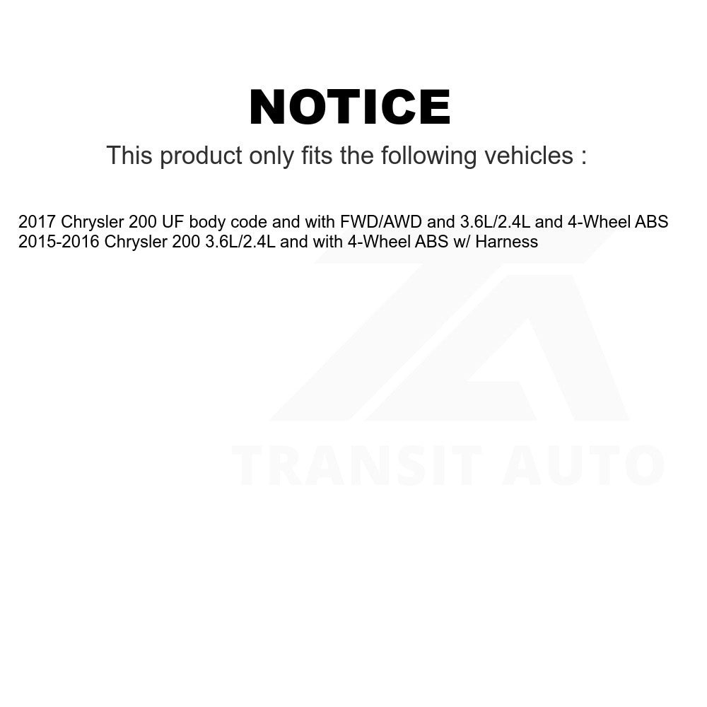 Mpulse Front ABS Wheel Speed Sensor SEN-2ABS3547 For Chrysler 200 – PartsGo