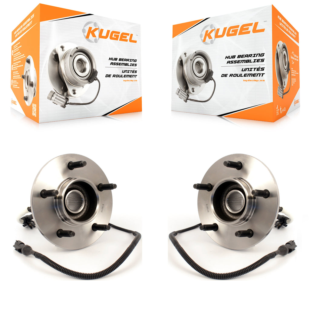 Front Wheel Bearing And Hub Assembly Pair For Ford F-150 4WD with 4-Wheel ABS