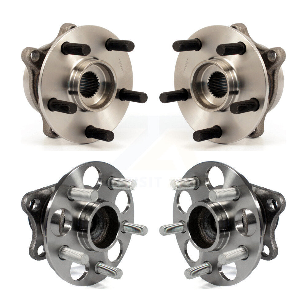 Front Rear Wheel Bearing & Hub Assembly Kit For Toyota Prius Plug-In