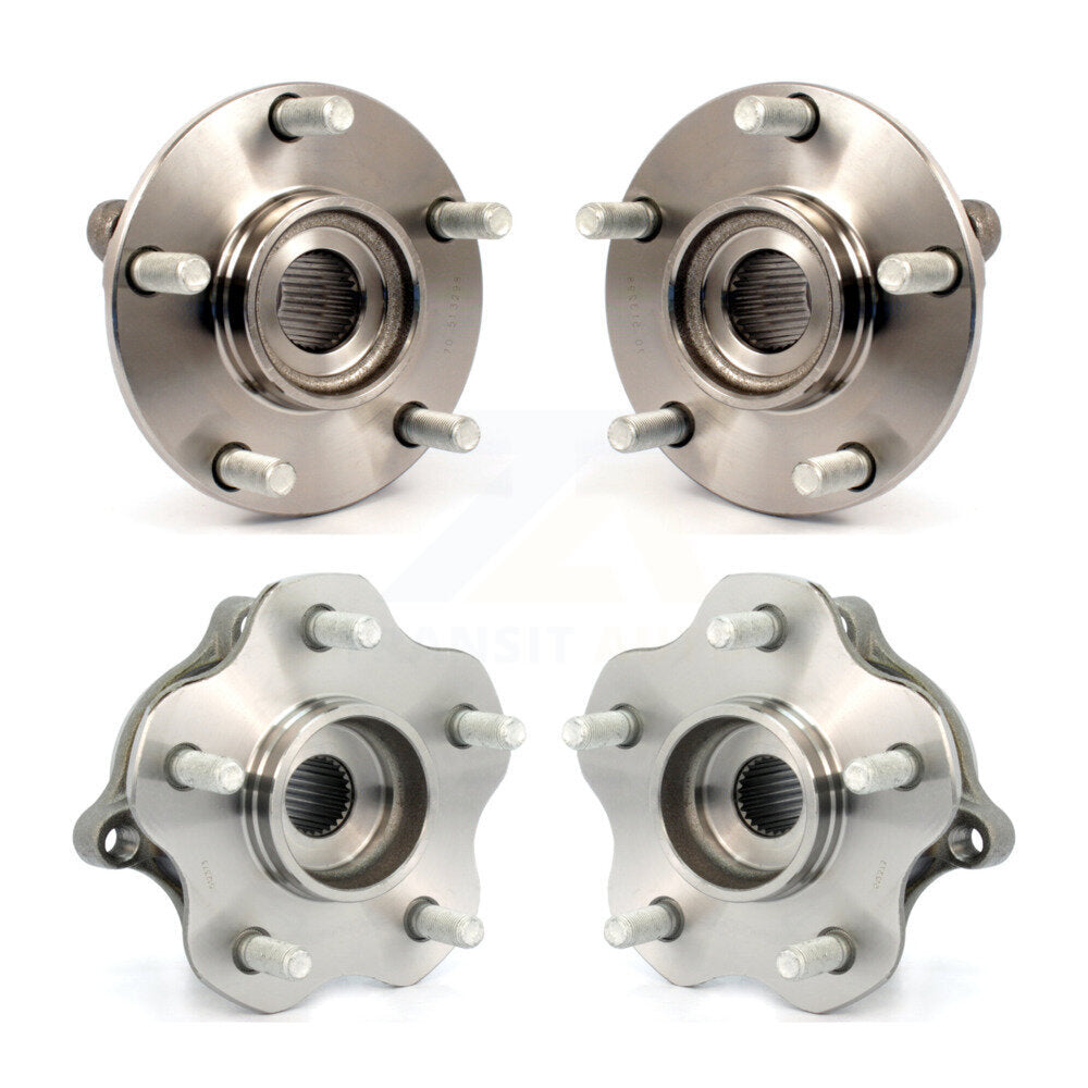 Front Rear Wheel Bearing & Hub Assembly Kit For 2008-2013 Nissan Rogue AWD