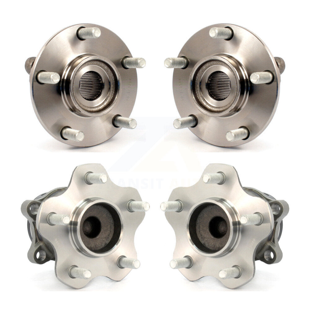 Front Rear Wheel Bearing & Hub Assembly Kit For Nissan Rogue Select FWD