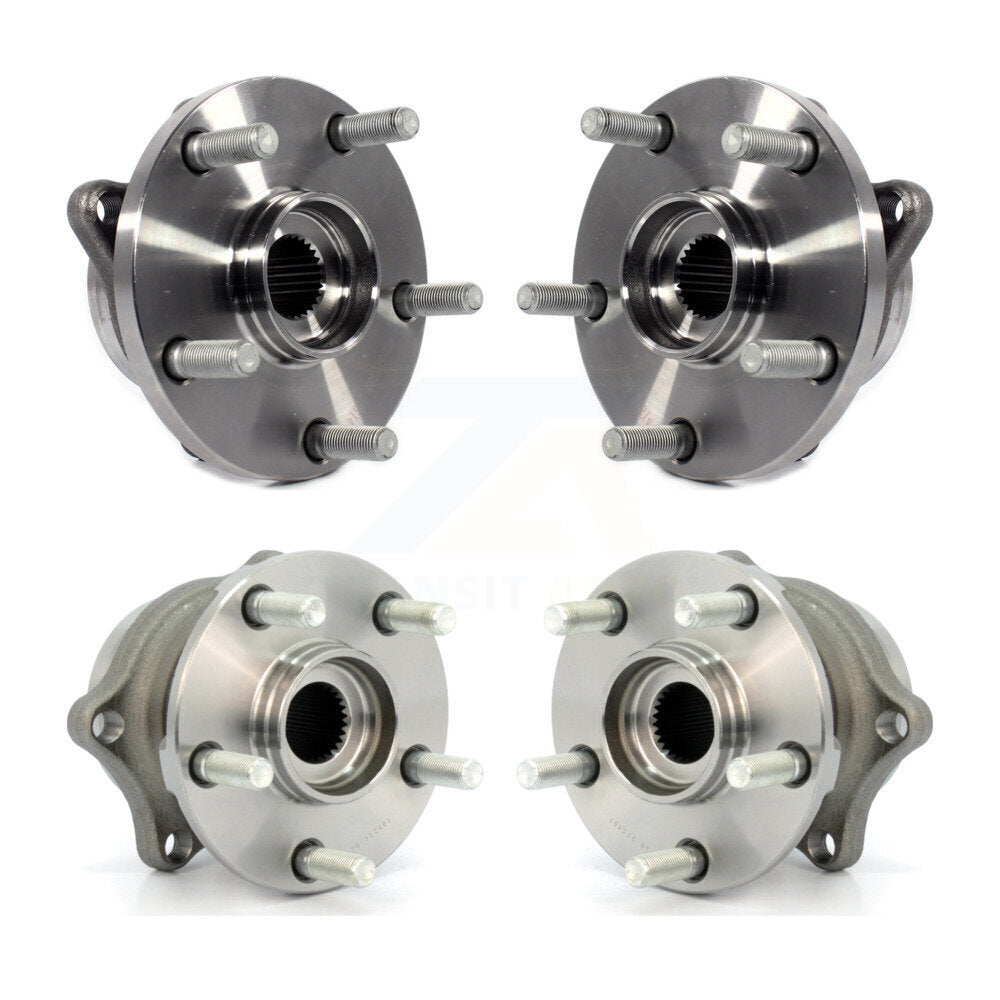 Front Rear Wheel Bearing & Hub Assembly Kit For Subaru Impreza WRX STI