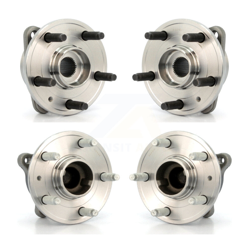 Front Rear Wheel Bearing & Hub Assembly Kit For 2011-2012 Chevrolet Cruze
