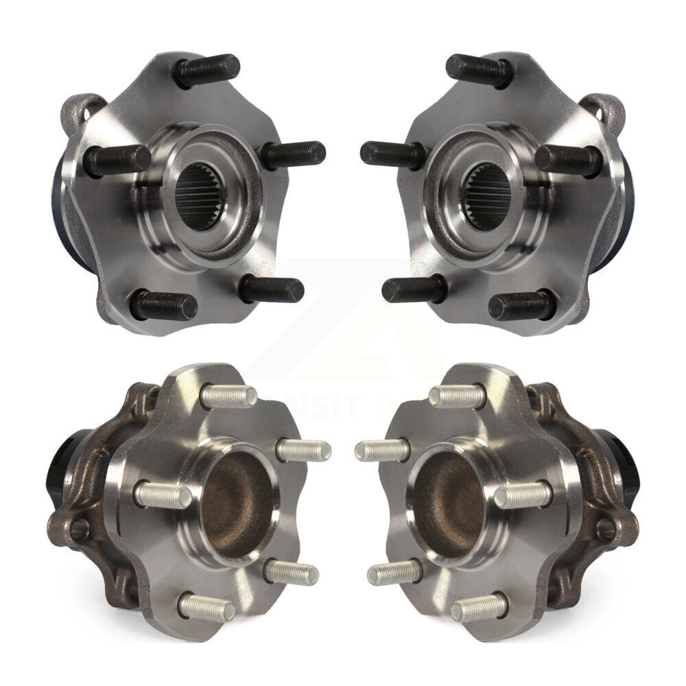 Front Rear Wheel Bearing & Hub Assembly Kit For 2015-2018 Chevrolet City Express