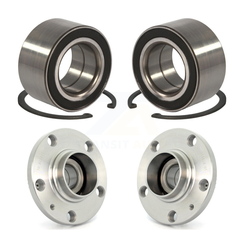 Front Rear Wheel Bearing & Hub Assembly Kit For 1999-1999 Volkswagen Jetta Golf