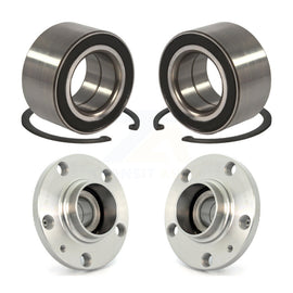 Front Rear Wheel Bearing & Hub Assembly Kit For 1999-1999 Volkswagen Jetta Golf