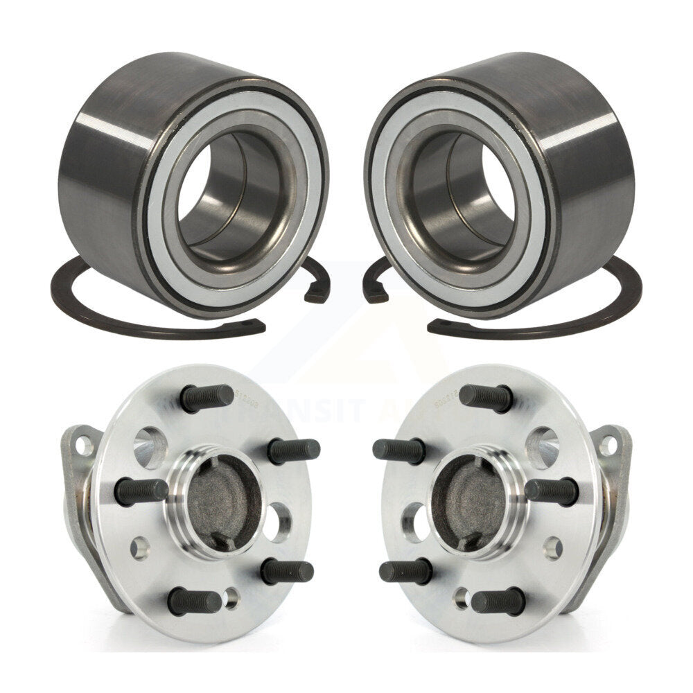 Front Rear Wheel Bearing And Hub Assembly Kit For 2002-2003 Toyota Camry Non-ABS