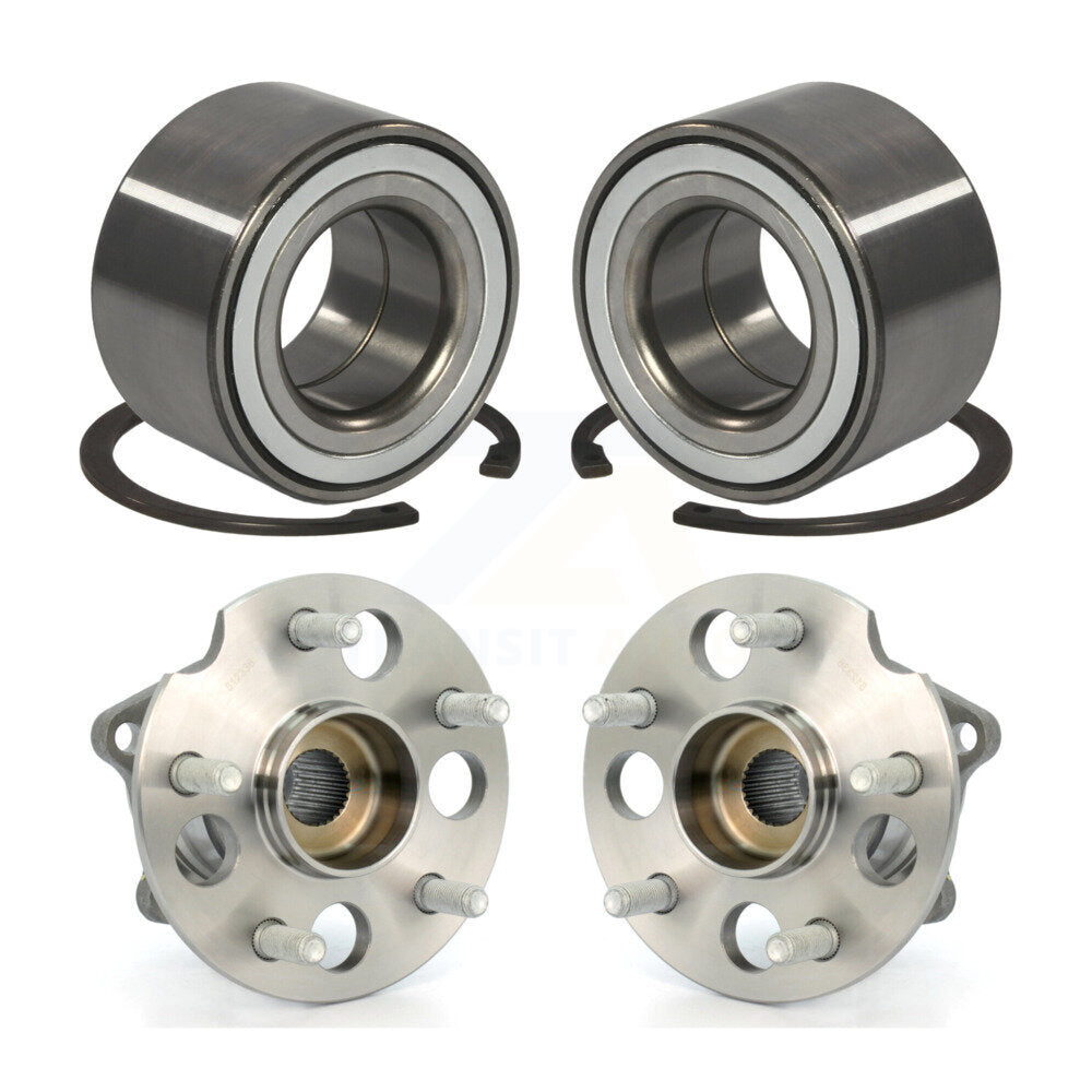 Front Rear Wheel Bearing And Hub Assembly Kit For 2001-2005 Toyota RAV4 AWD