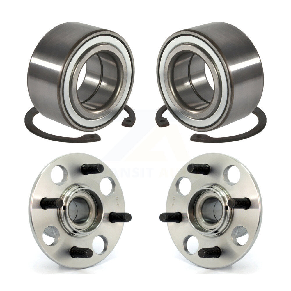 Front Rear Wheel Bearing And Hub Assembly Kit For Honda Civic