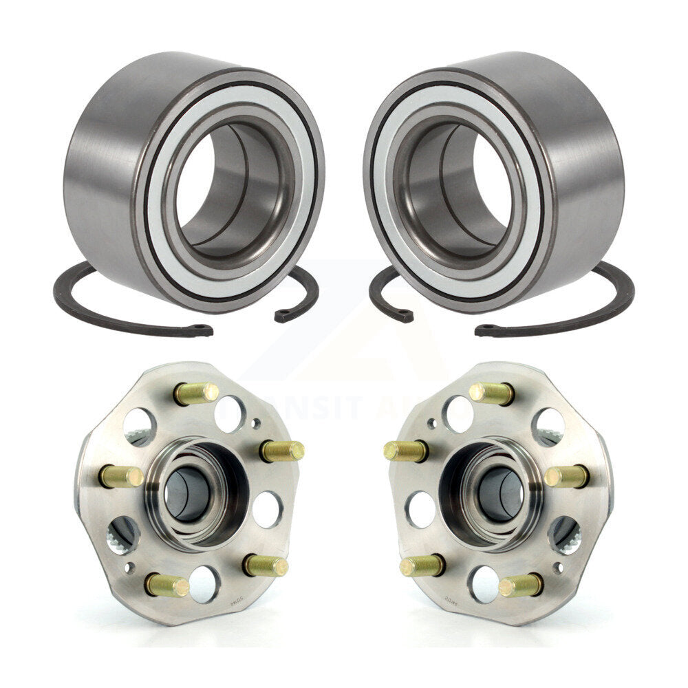 Front Rear Wheel Bearing And Hub Assembly Kit For 1997-2001 Honda Prelude