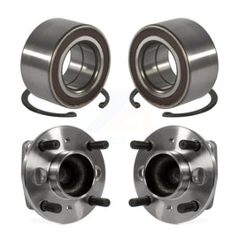 Front Rear Wheel Bearing And Hub Assembly Kit For 2011-2013 Ford Fiesta