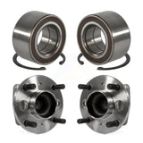 Front Rear Wheel Bearing And Hub Assembly Kit For 2011-2013 Ford Fiesta