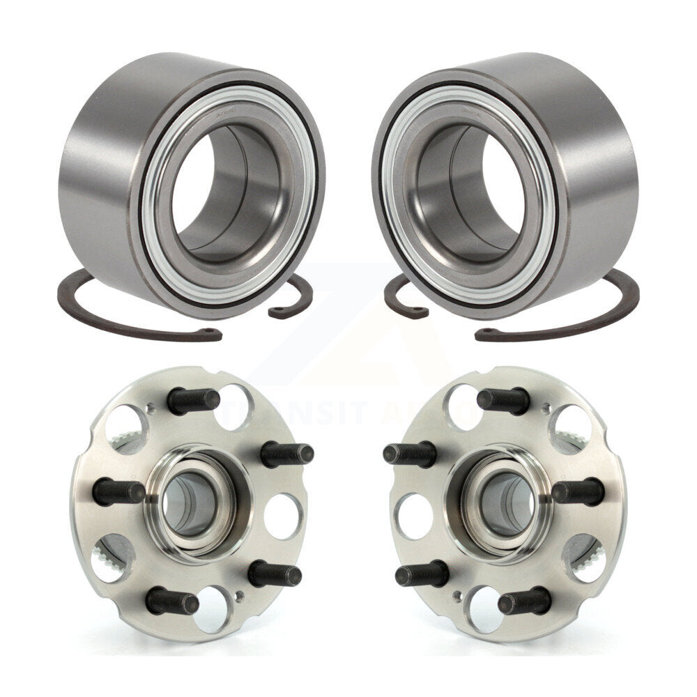 Front Rear Wheel Bearing And Hub Assembly Kit For 1999-2004 Honda Odyssey