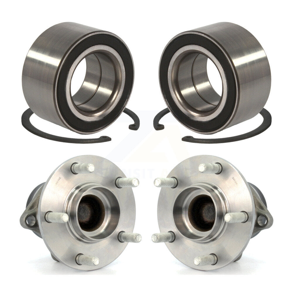 Front Rear Wheel Bearing And Hub Assembly Kit For 2007-2012 Mazda CX-7 FWD