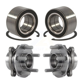 Front Rear Wheel Bearing And Hub Assembly Kit For 2015 Ford Edge AWD