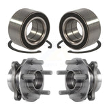 Front Rear Wheel Bearing And Hub Assembly Kit For 2015 Ford Edge AWD