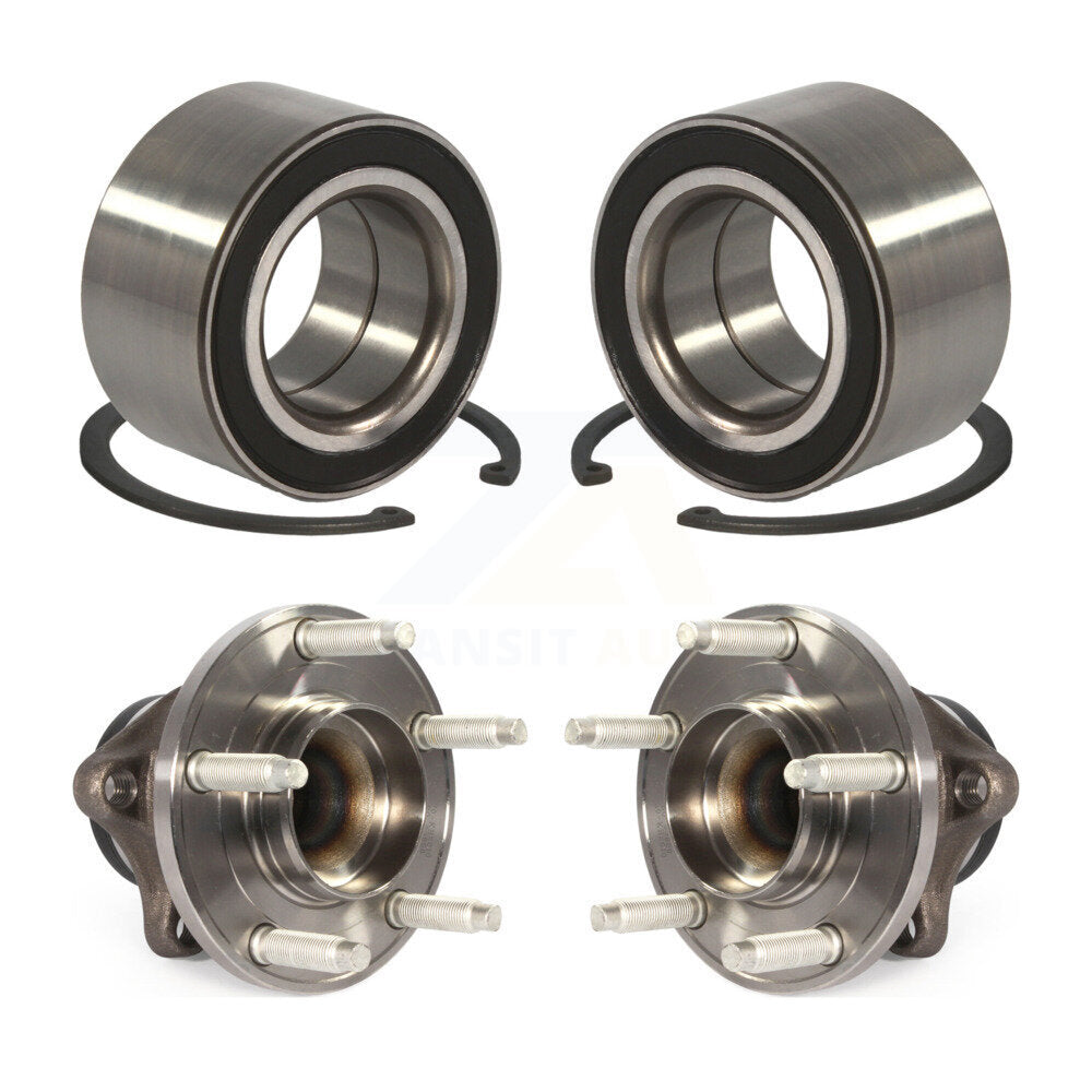 Front Rear Wheel Bearing And Hub Assembly Kit For Ford Edge Lincoln MKX FWD