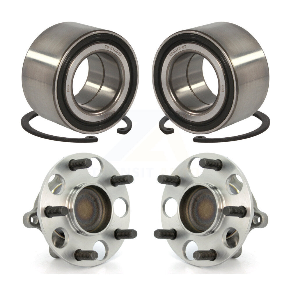 Front Rear Wheel Bearing And Hub Assembly Kit For Honda Civic
