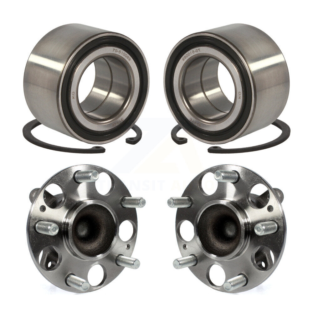 Front Rear Wheel Bearing And Hub Assembly Kit For Honda Civic