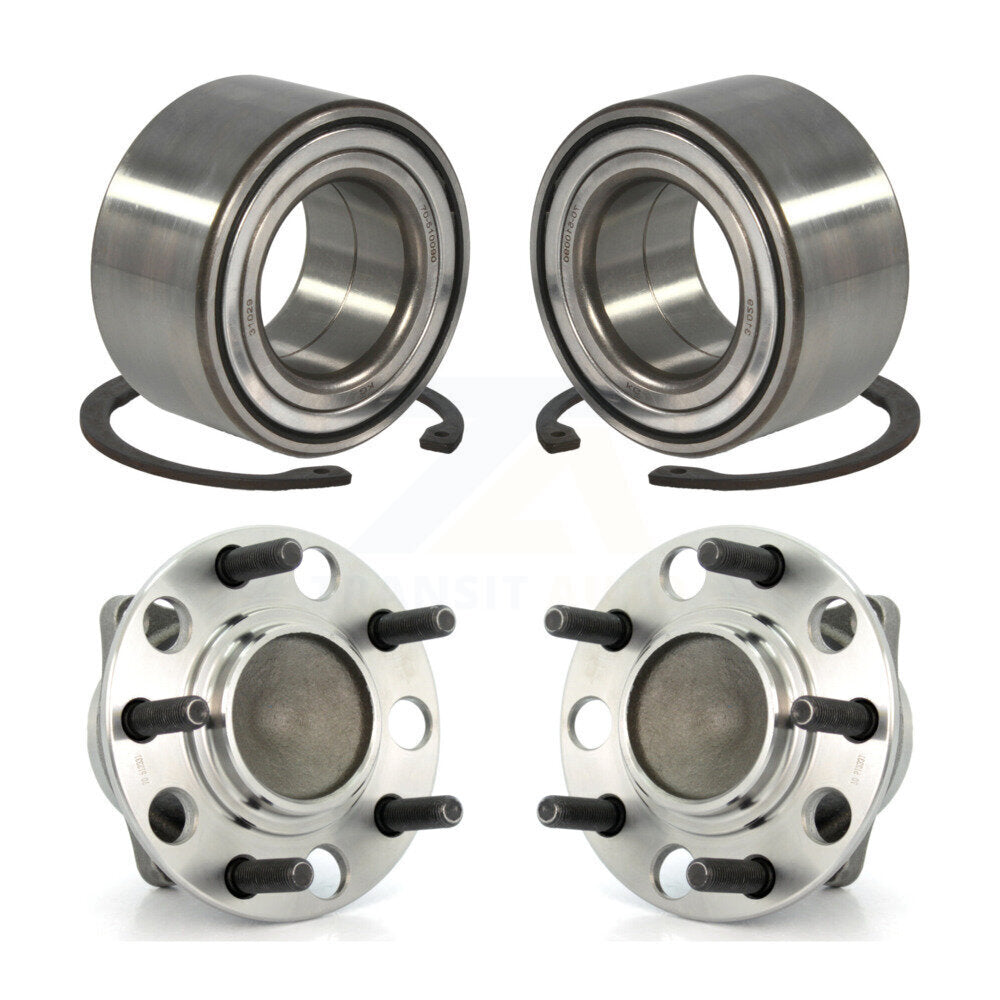 Front Rear Wheel Bearing And Hub Assembly Kit For Dodge Caliber