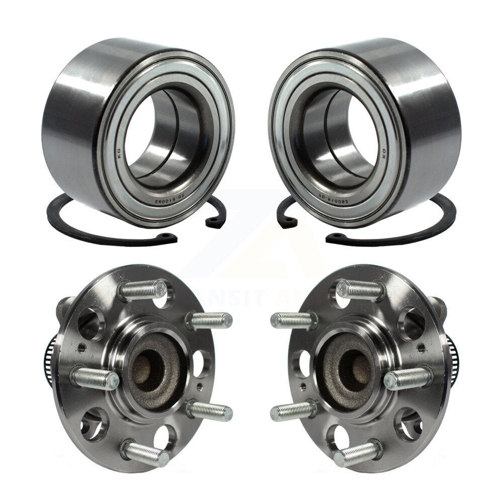 Front Rear Wheel Bearing Hub Assembly Kit For 2008-2010 Hyundai Elantra Non-ABS