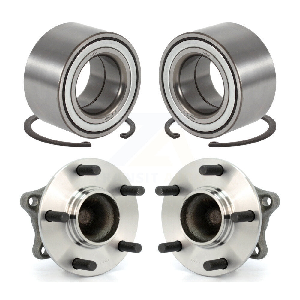 Front Rear Wheel Bearing And Hub Assembly Kit For 2009-2013 Mazda 6 3.7L