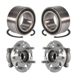 Front Rear Wheel Bearing And Hub Assembly Kit For 2015-2019 Acura TLX AWD