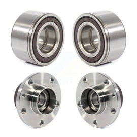 Front Rear Wheel Bearing And Hub Assembly Kit For 2014-2017 Fiat 500L