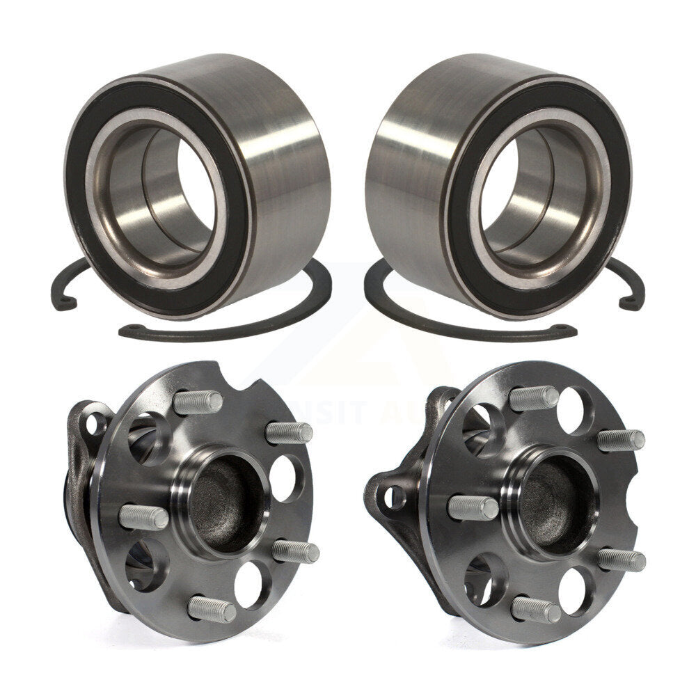 Front Rear Wheel Bearing And Hub Assembly Kit For 2009-2016 Toyota Venza FWD