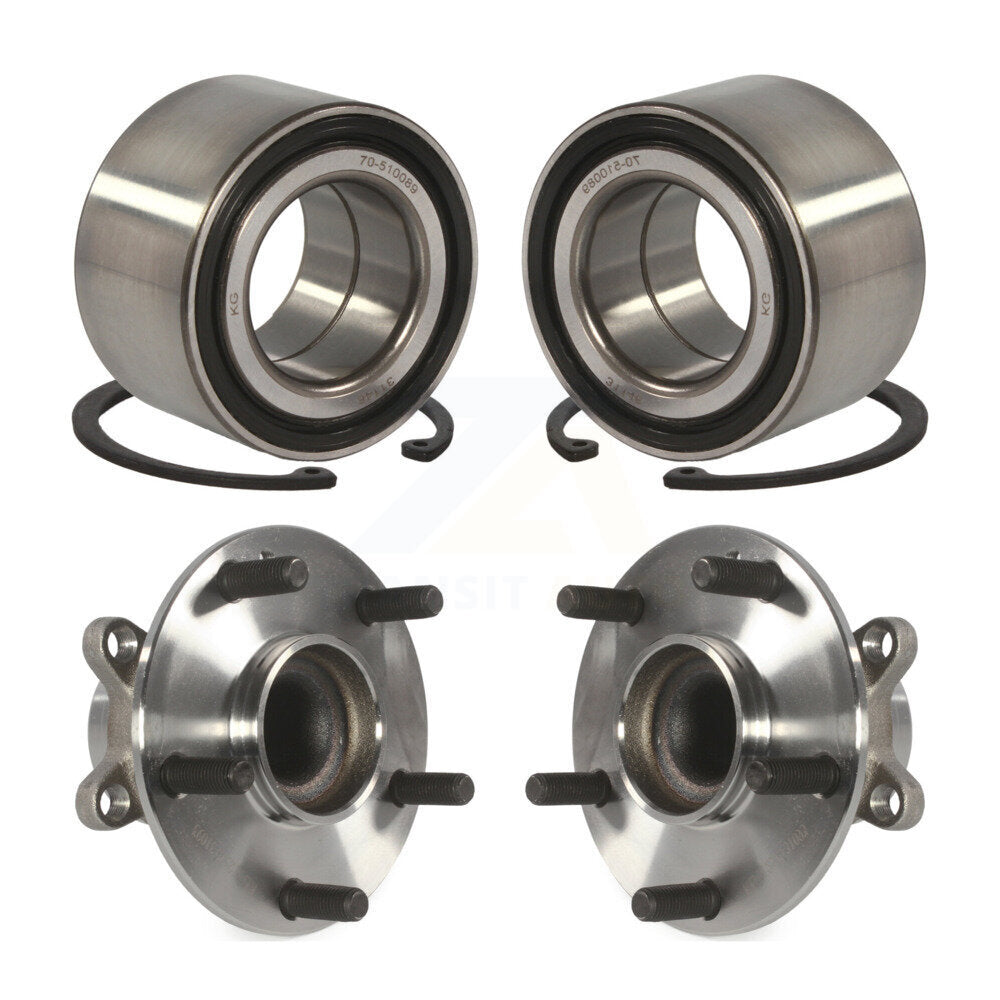 Front Rear Wheel Bearing And Hub Assembly Kit For Honda Civic