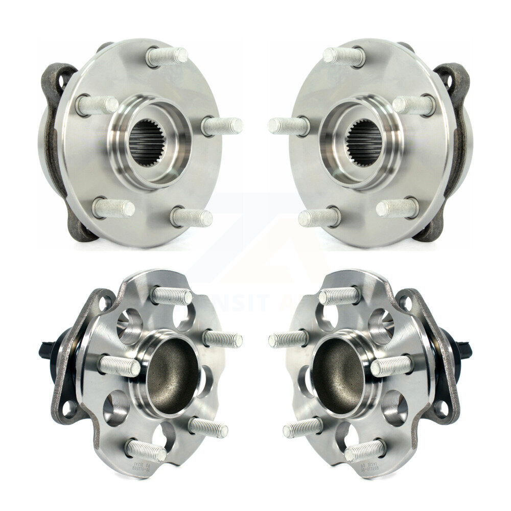 Front Rear Wheel Bearing & Hub Assembly Kit For 2016-2020 Toyota Mirai