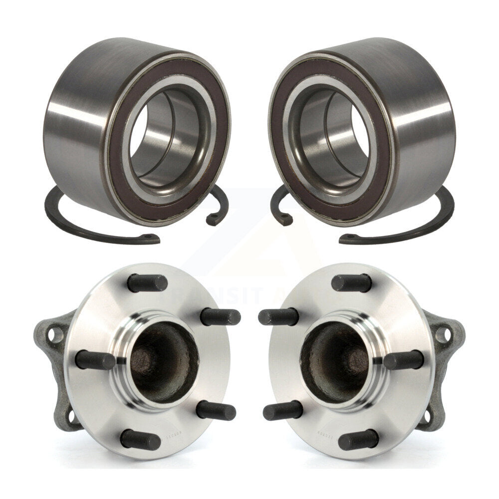 Front Rear Wheel Bearing And Hub Assembly Kit For 2009-2013 Mazda 6 2.5L