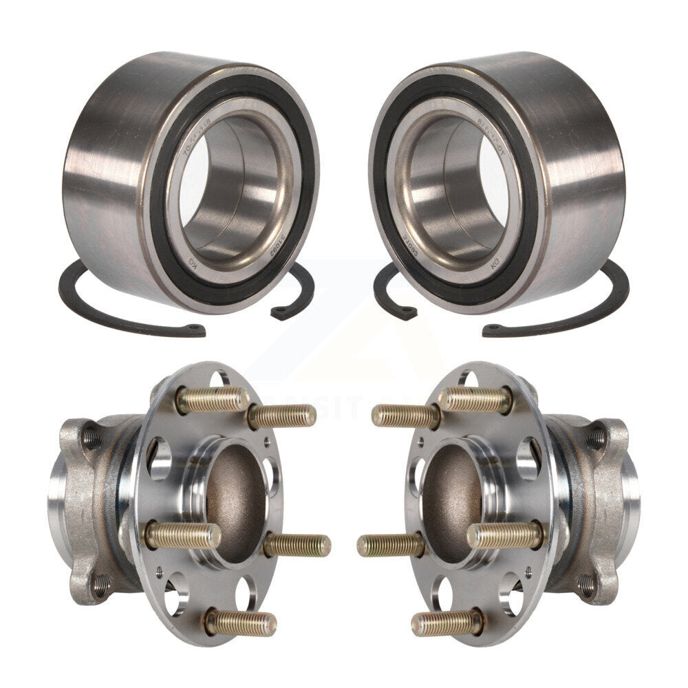 Front Rear Wheel Bearing And Hub Assembly Kit For Honda Accord