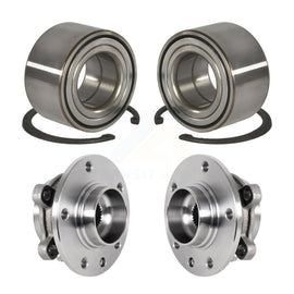 Front Rear Wheel Bearing And Hub Assembly Kit For 2016-2018 Fiat 500X AWD