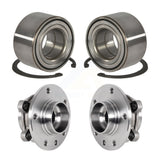 Front Rear Wheel Bearing And Hub Assembly Kit For 2016-2018 Fiat 500X AWD