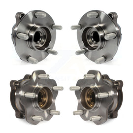 Front Rear Wheel Bearing & Hub Assembly Kit For 2006-2008 INFINITI M35 RWD