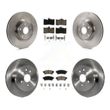 [Front+Rear] 14-15 Lexus IS350 C F Sport Premium OE Brake Rotors & Ceramic Pads Kit For Max Braking