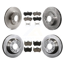 Charger l&#39;image dans la galerie, Front Rear Disc Brake Rotor Ceramic Pad Kit (6Pc) For Porsche Cayenne Volkswagen