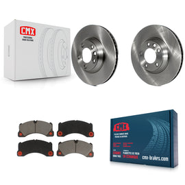 Front Disc Brake Rotors And Ceramic Pads Kit For Porsche Cayenne