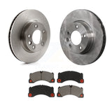 Front Disc Brake Rotors And Ceramic Pads Kit For 2016-2017 Volkswagen Touareg