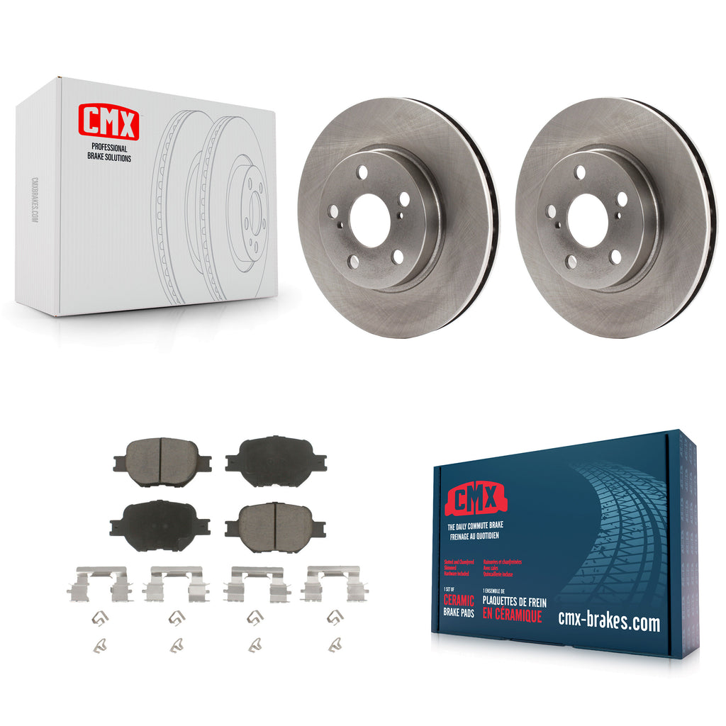[Front] 2001 Toyota Celica GT Premium OE Brake Rotors & Ceramic Pads Kit For Max Braking
