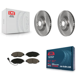 Front Brake Rotor Ceramic Pad Kit For Volkswagen Tiguan Jetta GTI Audi Golf R S3