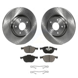 Front Brake Rotors & Ceramic Pad Kit For Ford Escape Volvo C-Max S40 C70 C30 V50